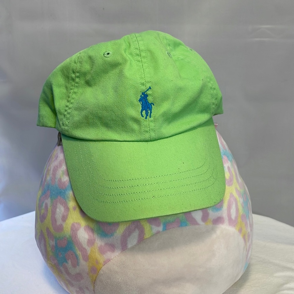 Lime green polo ball cap